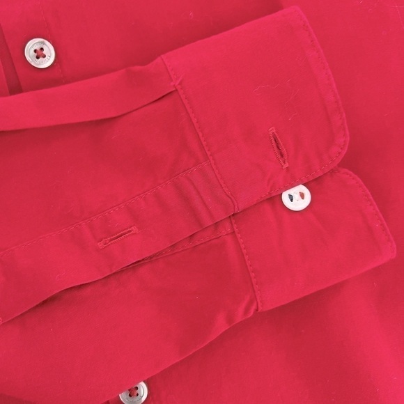 TOMMY HILFIGER WOMENS PINK STRIPED SHIRT BURGUNDY SHIRT 2/38 - Picture 15 of 17